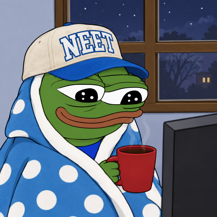NEETBUX — comfy frog in a NEET cap